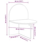 vidaXL Table de chevet Bois ancien 48 x 49 x 65 cm Bois d’ingénierie