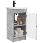 vidaXL Meuble de salle de bain avec évier Gris béton 42 x 40 x 84 5 cm