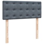 vidaXL Sommier à lattes de lit et matelas Gris foncé 120x200cm Velours