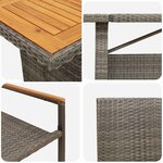 vidaXL Ensemble de salle à manger pour jardin 11 Pièces Gris polyrotin