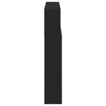 vidaXL Cabinet de tête en chêne noir   120x19x103 5 cm  bois d'ingénierie