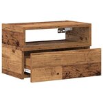 vidaXL Table de chevet murale vieux bois 45x26x28 5 cm