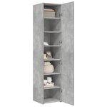 vidaXL Buffet haut gris béton 40x42 5x185 cm bois d'ingénierie