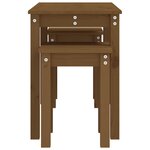 vidaXL Tables gigognes 3 Pièces Marron miel Bois de pin massif