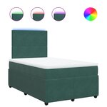 vidaXL Sommier à lattes de lit avec matelas vert foncé 120x190 cm