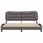 vidaXL Cadre de lit avec LED sans matelas Hvar gris 180x200 cm