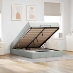 vidaXL Cadre de lit ottoman avec matelas gris clair 140x200 cm velours