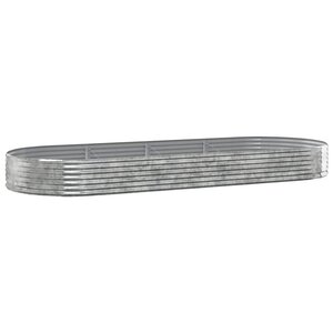 vidaXL Lit surélevé de jardin Acier galvanisé Argenté
