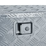 vidaXL Boîte en aluminium 70 x 24 x 42 cm Trapézoïdal Argenté