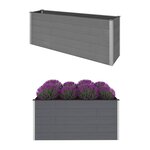 vidaXL Lit surélevé de jardin Gris 200x50x91 cm WPC