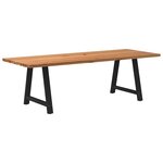 vidaXL Table à manger marron clair bois de chêne massif rectangulaire