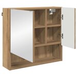 vidaXL Ensemble de mobilier de salle de bain 3 Pièces chêne artisanal