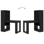 vidaXL Bureau Chêne noir 122 x 67 x 145 cm Bois d'ingénierie