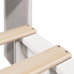 vidaXL Lit bibliothèque sans matelas blanc 90x200 cm bois massif