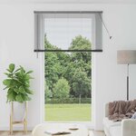 vidaXL Store de Fenêtre avec des rideaux Manuel Gris foncé Aluminium