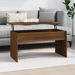 vidaXL Table basse Chêne marron 102x50 5x52 5 cm Bois d'ingénierie
