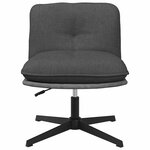 vidaXL Chaise pivotante de bureau Gris foncé Tissu