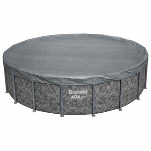 Bestway Couverture de piscine 1 Ø5 49 m Rond Polyester Gris for