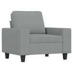 vidaXL Fauteuil avec repose-pied Gris clair 60 cm Tissu