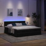 VidaXL Cadre de lit ottoman avec matelas noir 200x200cm velours