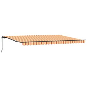 vidaXL Auvent Rétractable Automatique Jaune et Orange 500x300 cm