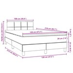 vidaXL Sommier à lattes de lit et matelas bleu foncé 120x210cm velours