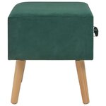 vidaXL Tables de chevet 2 Pièces Vert 40x35x40 cm Velours