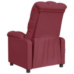 vidaXL Fauteuil de massage Rouge bordeaux Tissu