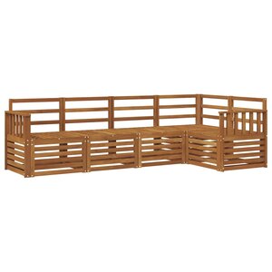 vidaXL Ensemble de canapés d'extérieur 5 pc Naturel Polyester