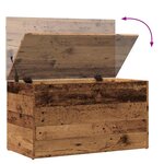 vidaXL Coffre de rangement vieux bois 84x42x46 cm bois d'ingénierie