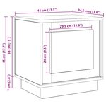 vidaXL Table de chevet avec lumières LED Chêne Sonoma 44x34 5x45 cm