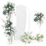 vidaXL Arche de mariage 3 Pièces Blanc Acier