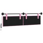 vidaXL Tête de lit suspendue Avec lumière LED Rose Tissu
