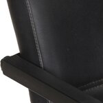 vidaXL Chaises à manger cantilever lot de 4 noir cuir véritable