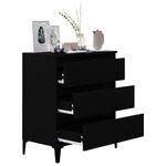 vidaXL Buffet Noir 60x35x70 cm Bois d'ingénierie