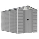 vidaXL Abri de jardin gris clair 191 x 300 x 198 cm en acier galvanisé