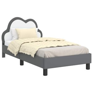 vidaXL Cadre de lit avec tête de lit Gris clair 80 x 160 cm PU