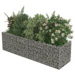 vidaXL Lit surélevé à gabion Acier galvanisé 180x50x50 cm