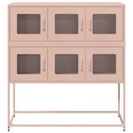 vidaXL Buffet rose 100 5x39x107 cm acier laminé à froid