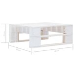 Salon de jardin meuble d'extérieur ensemble de mobilier palette 4 pièces et coussins pin imprégné de blanc 02_0018381