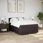 vidaXL Sommier à lattes de lit avec matelas Marron foncé 160x200 cm