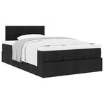 vidaXL Lit ottoman avec matelas noir 120x200 cm tissu