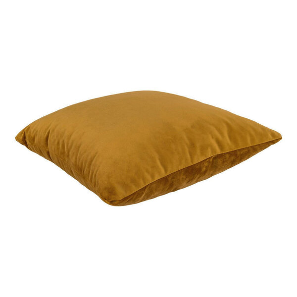 Coussin carré en velours sable 40 x 40 cm