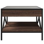 vidaXL Table basse avec LED Infinity chêne marron 50x50x38 cm