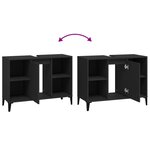 vidaXL Meuble d'évier noir 80x33x60 cm bois d'ingénierie