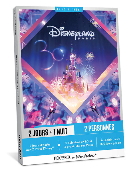 Coffret cadeau - ticketbox - disneyland paris - séjour 2 jours / 1 nuit