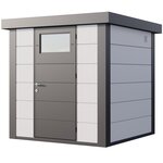 Abri de jardin moderne en acier porte simple 4 3 m² eleganto 2121