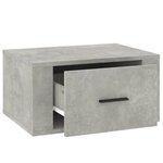 vidaXL Table de chevet murale Gris béton 50x36x25 cm
