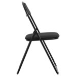 vidaXL Chaise pliante 8 pc Simili cuir Noir 48 x 43 5 x 81 cm