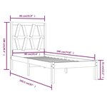 Vidaxl cadre de lit marron miel bois de pin massif 90x190 cm simple